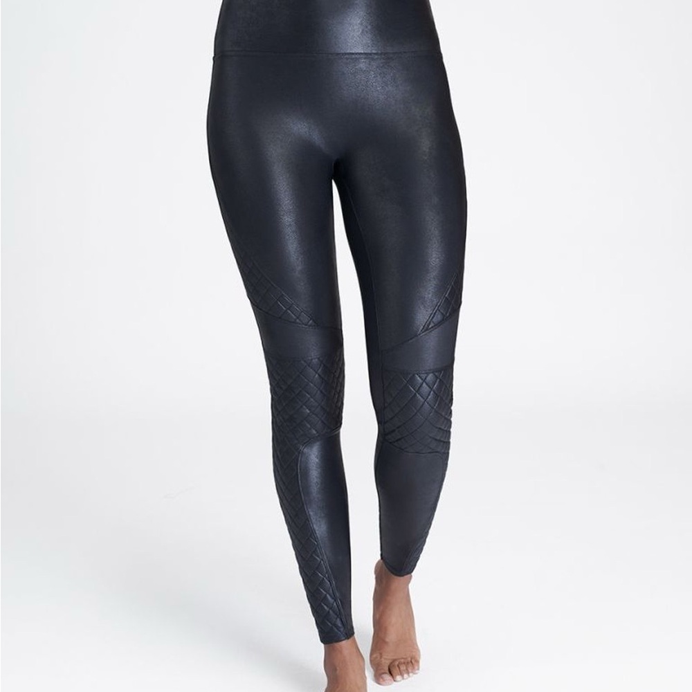 Spanx Black Quilted Women's Leggings